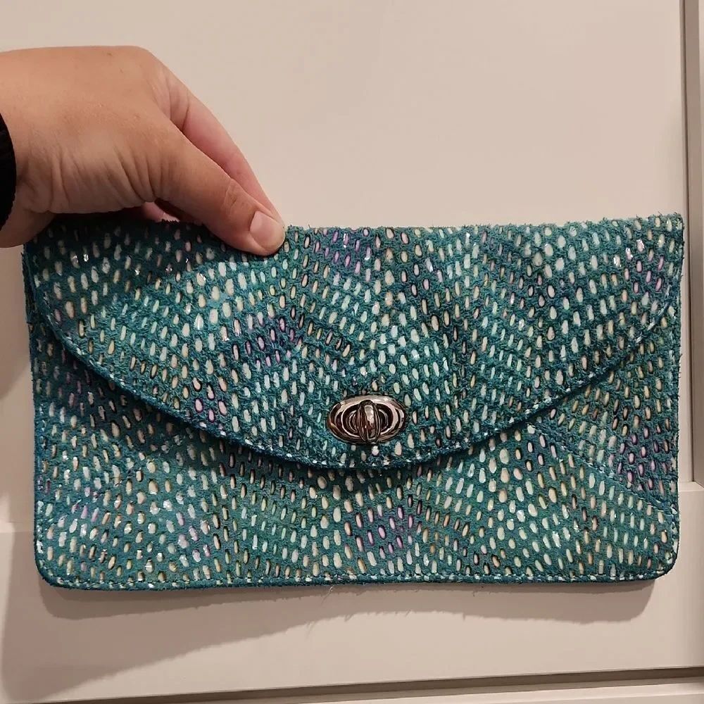 Sorial Blue Clutch Sorial New York Purse
